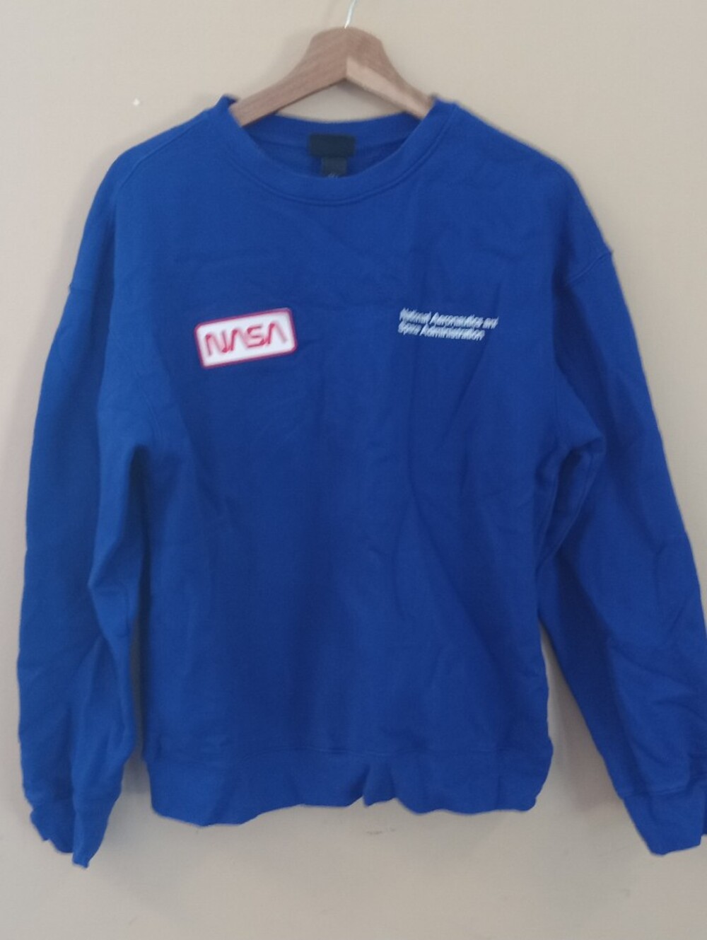 H&M NASA Mens Long Sleeve Crew Neck Pullover Fleece Sweatshirt Size S
